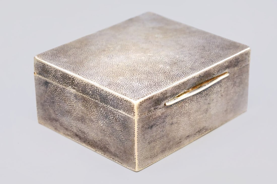 Art Deco 1920s Yuchang, Tianjin Chinese Export Sterling Lidded Box, Wood Inner Layering (1 of 5)