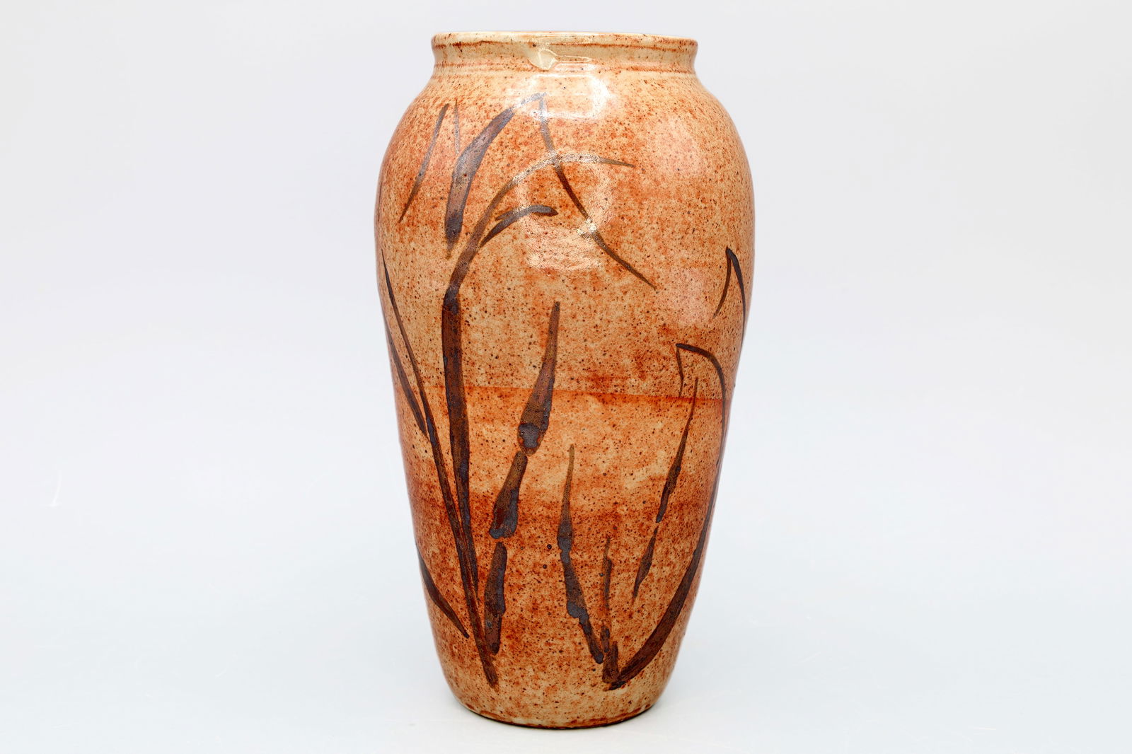 Vintage 1985 Studio Pottery Vase, Signed And Dated CAT, A Glazed Floral Vessel, American Art (1 of 6)