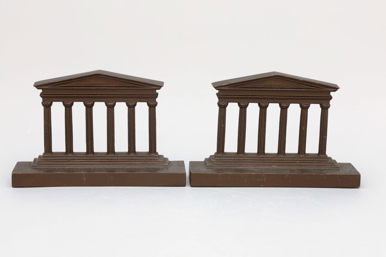 Parthenon Greek Temple Cast Iron Bookends Or Door Stops. Doric Columns Architecture Model (1 of 3)