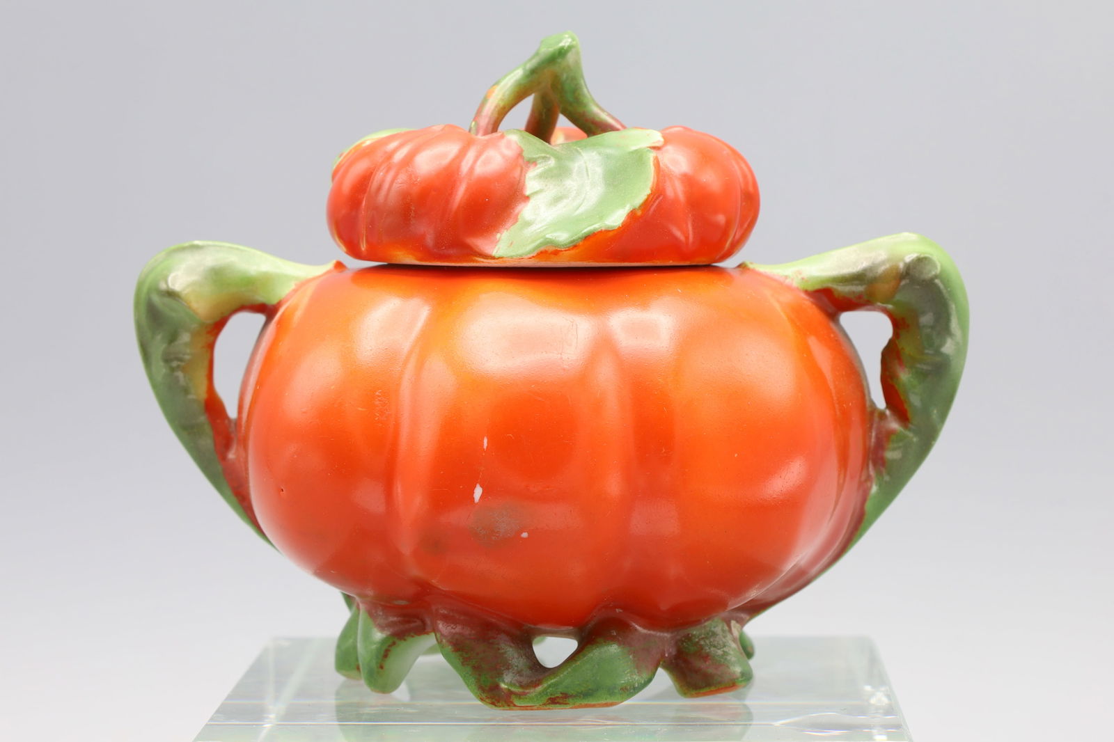 Antique Royal Bayreuth Bavaria Porcelain Tomato Lidded Double Handle Sugar Bowl (1 of 5)