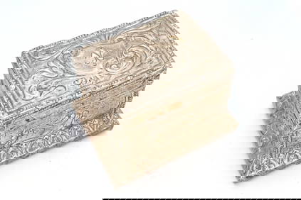 Antique Early 20th Century, South American Chilean Plata Fina Sterling Silver Jewelry Or Trinket Box (1 of 7)