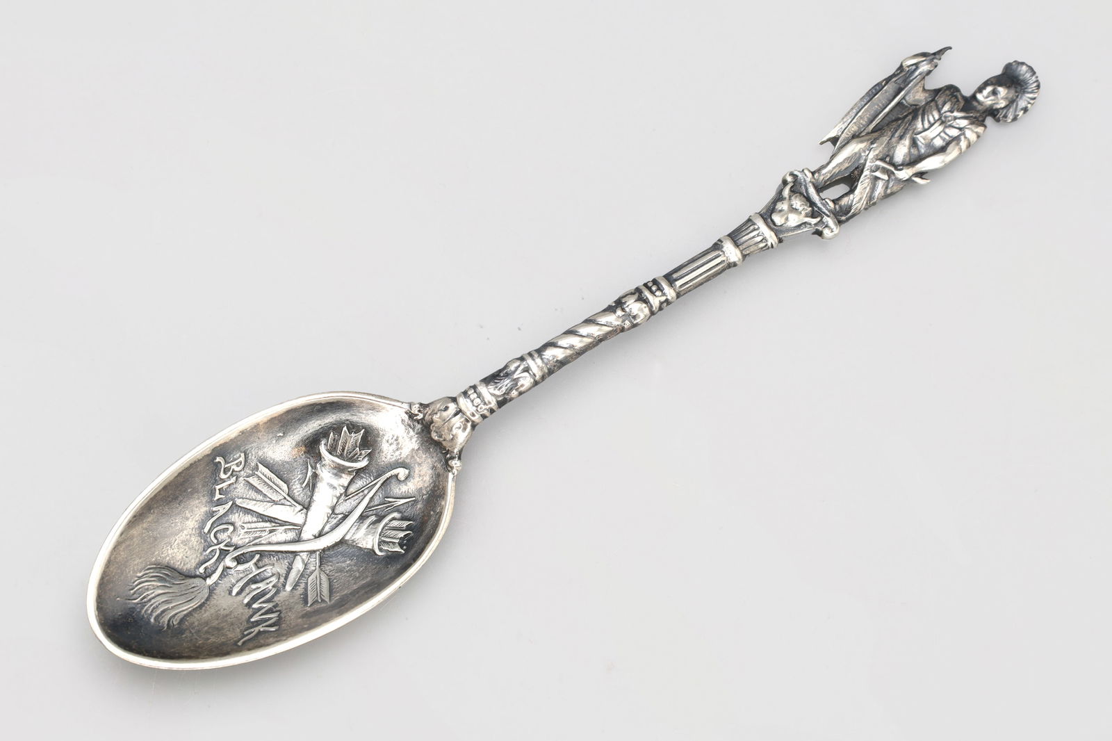 Antique American Sterling Spoon, Black Hawk, Native American, Art Nouveau Cutlery, Collectibles (1 of 3)