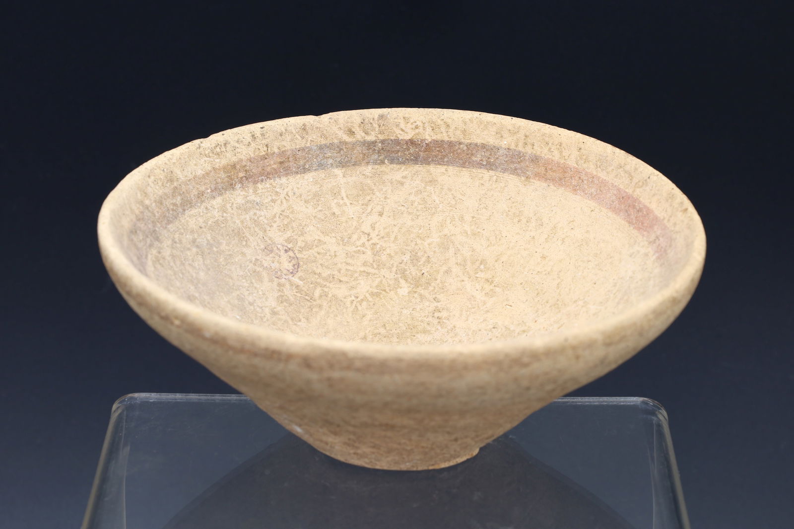 Holy Land Circa 8th Century BC, Ancient Bronze Age Artifacts, A Terracotta Bowl With Painted Stripe (1 of 8)