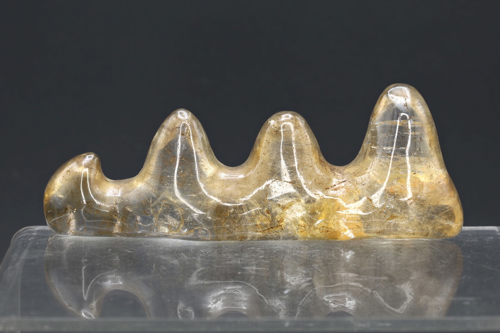 Rock Crystal Calligraphy Brush Rest, Pen Holder, Antique Very Early 20th Century, Imperial China, Q (1 of 4)