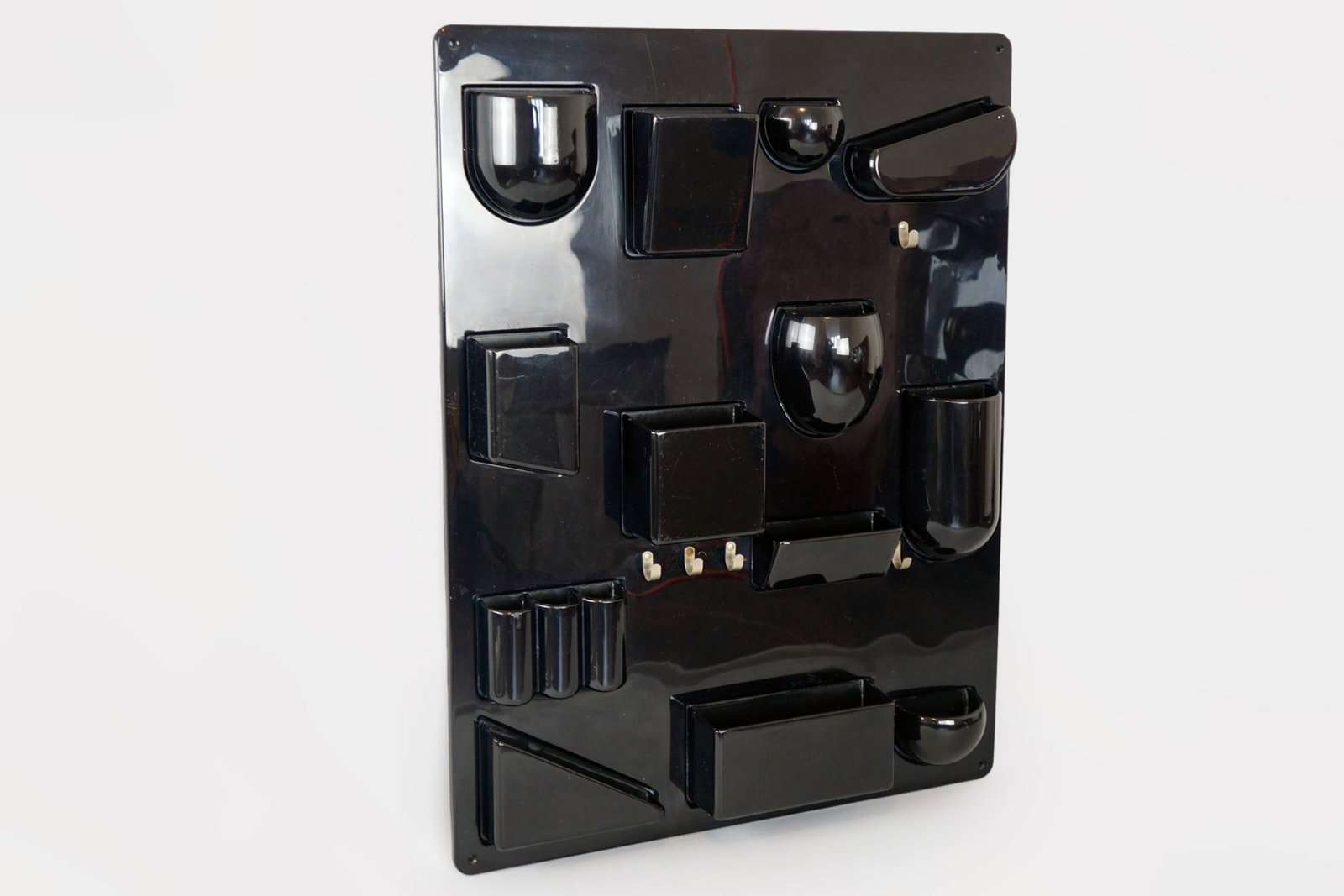 RARE, Original 1970s Uten Silo By Dorothee Maurer Becker, A Piece For Design M, Ingo Maurer, Germany: Rare, Original 1970s Uten Silo By Dorothee Maurer Becker, A Piece For Design M, Ingo Maurer, Munich, West Germany. Made Out Dense Plastic, Color Ash Black. Post Modernism In An Industrial Reinterpreta