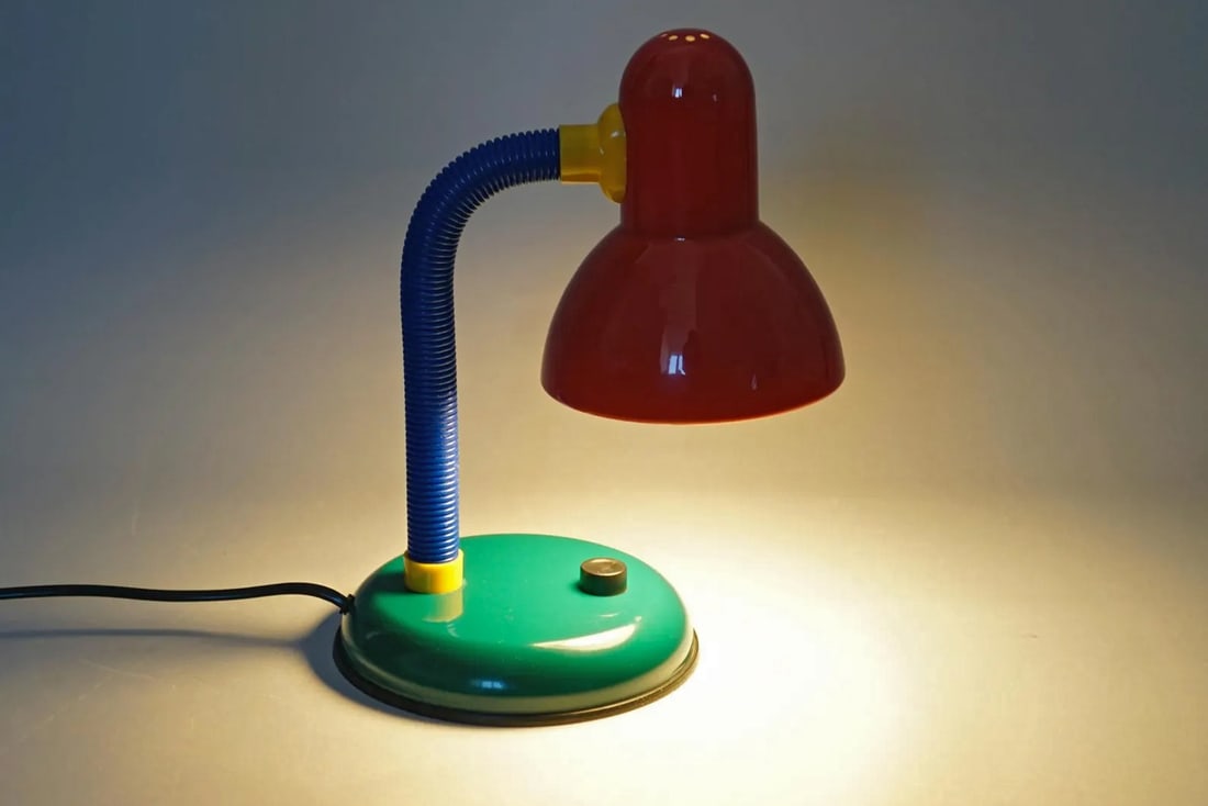 Vintage 1970s Memphis Milano Table Lamp, Design By Honsel Leuchten, Germany, Mid Century Modern (1 of 7)