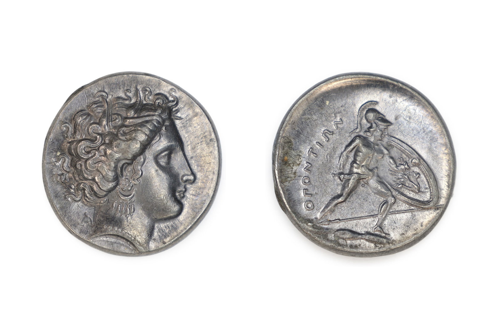 Grand Tour High Quality Reproduction Of A Greek Locri Opuntii. Stater 4th C BC, Demeter And Ajax (1 of 5)