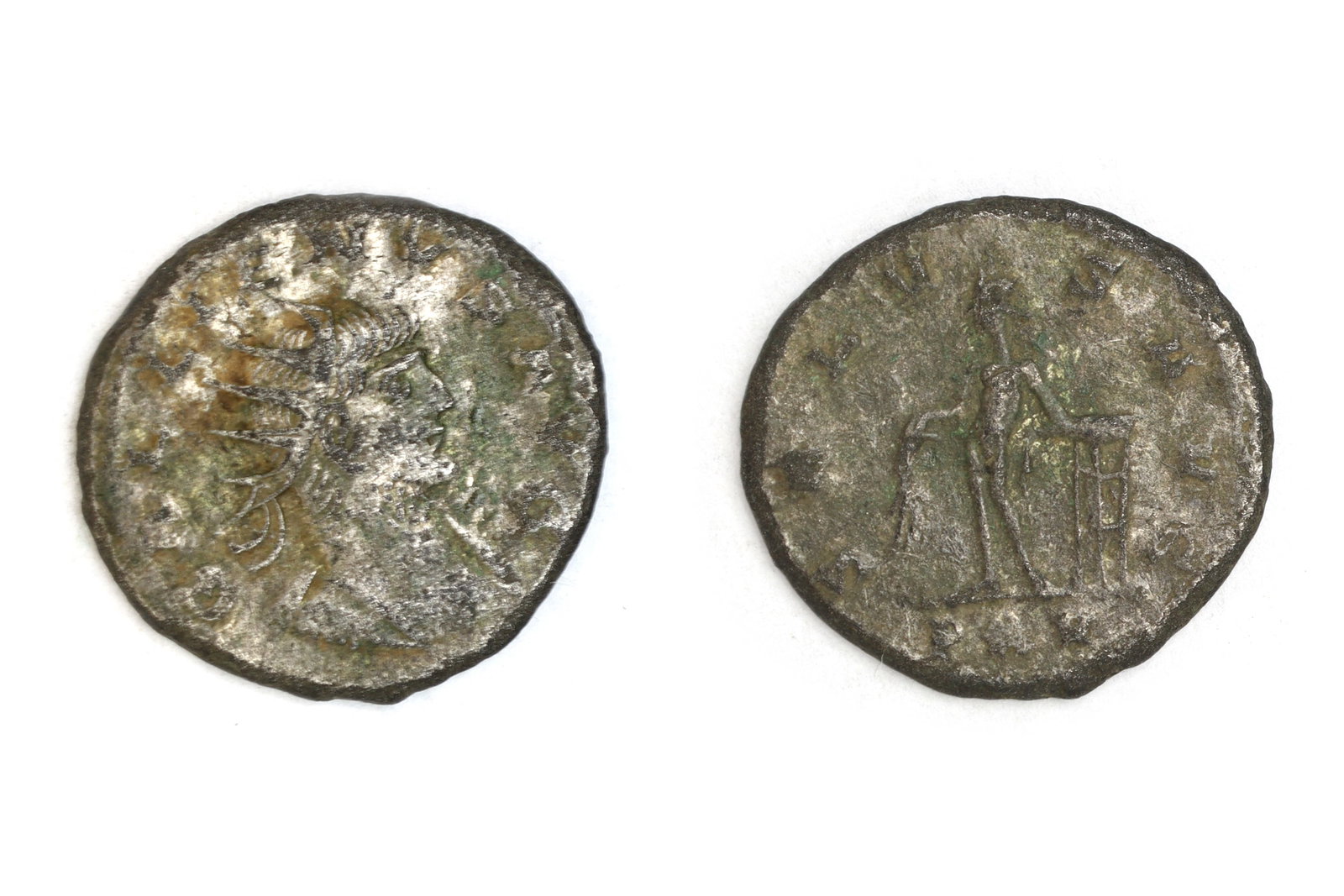 Ancient Roman Coin, Antoninianus Billon Silvered Bronze, Ca 254 AD. Gallienus Imperator, Numismatics (1 of 6)