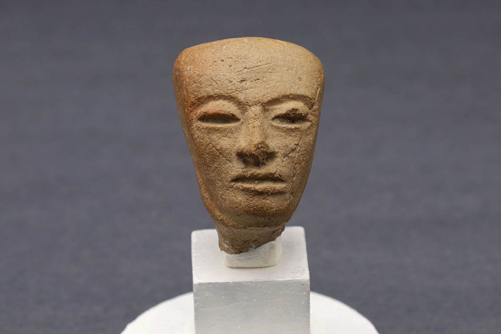 Teotihuacan Terracotta Head Idol, Totonaca PreColumbian Ceramic Figurine, Late 3rd Period Ca 600 AD (1 of 5)