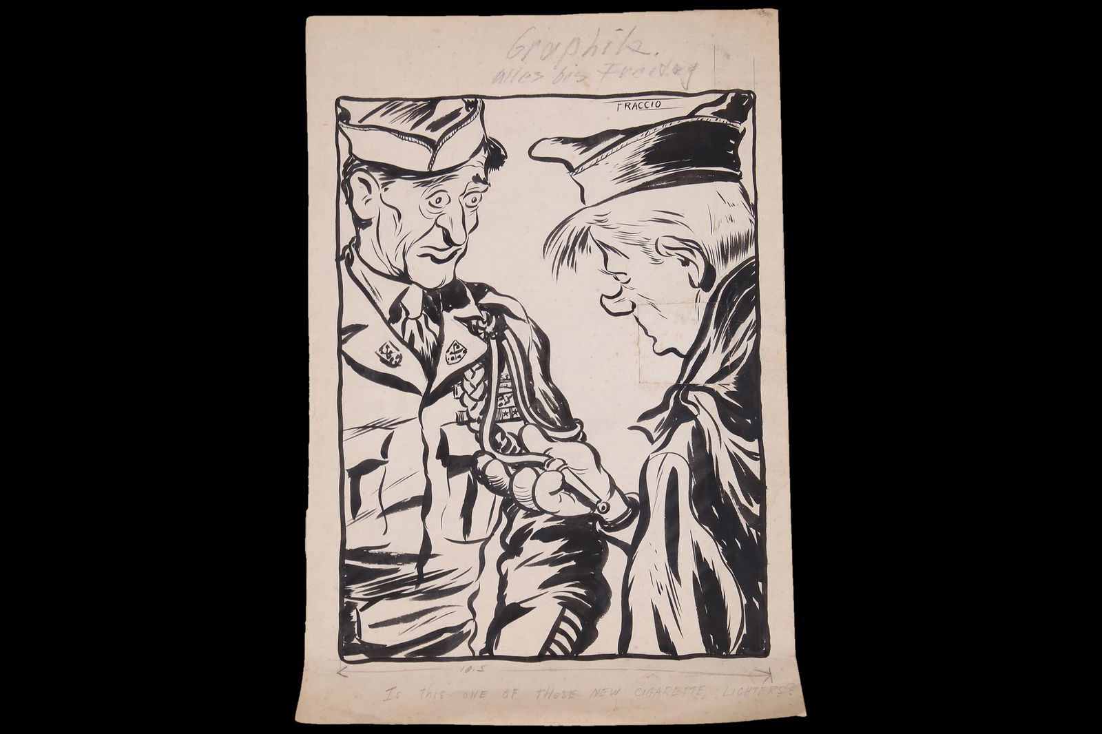 Bill Fraccio, Signed Original Illustration Vignette For A Comic, World War II Themed Graphic Novel (1 of 5)