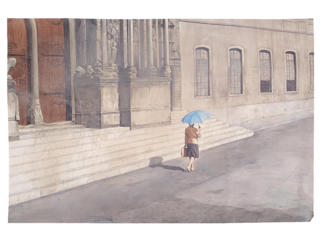 Harry Reynolds Thomas, American Art Watercolor Painting On Paper, Architecture And Urban Places (1 of 5)