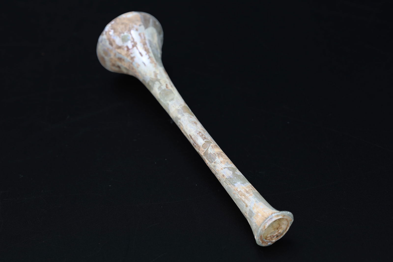 Ancient Roman Empire, An Unguentarium Glass Bottle Dated Between Late 2nd To Early 3rd century AD (1 of 4)