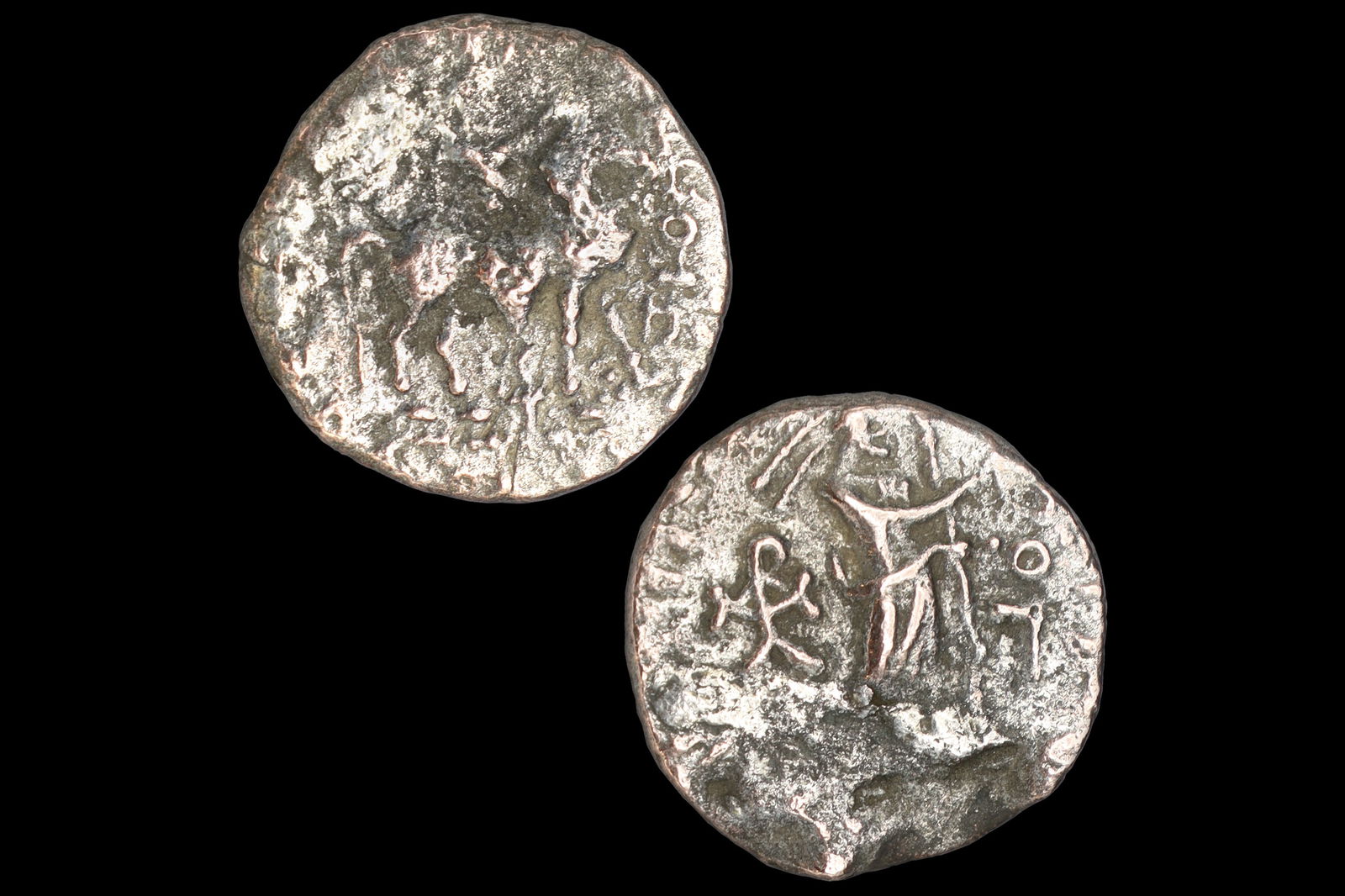 Ancient Bachtrian Asia. A 1st Century BCE Billon Coin, Hellenistic Indo Scythian Kingdom Azes II (1 of 5)