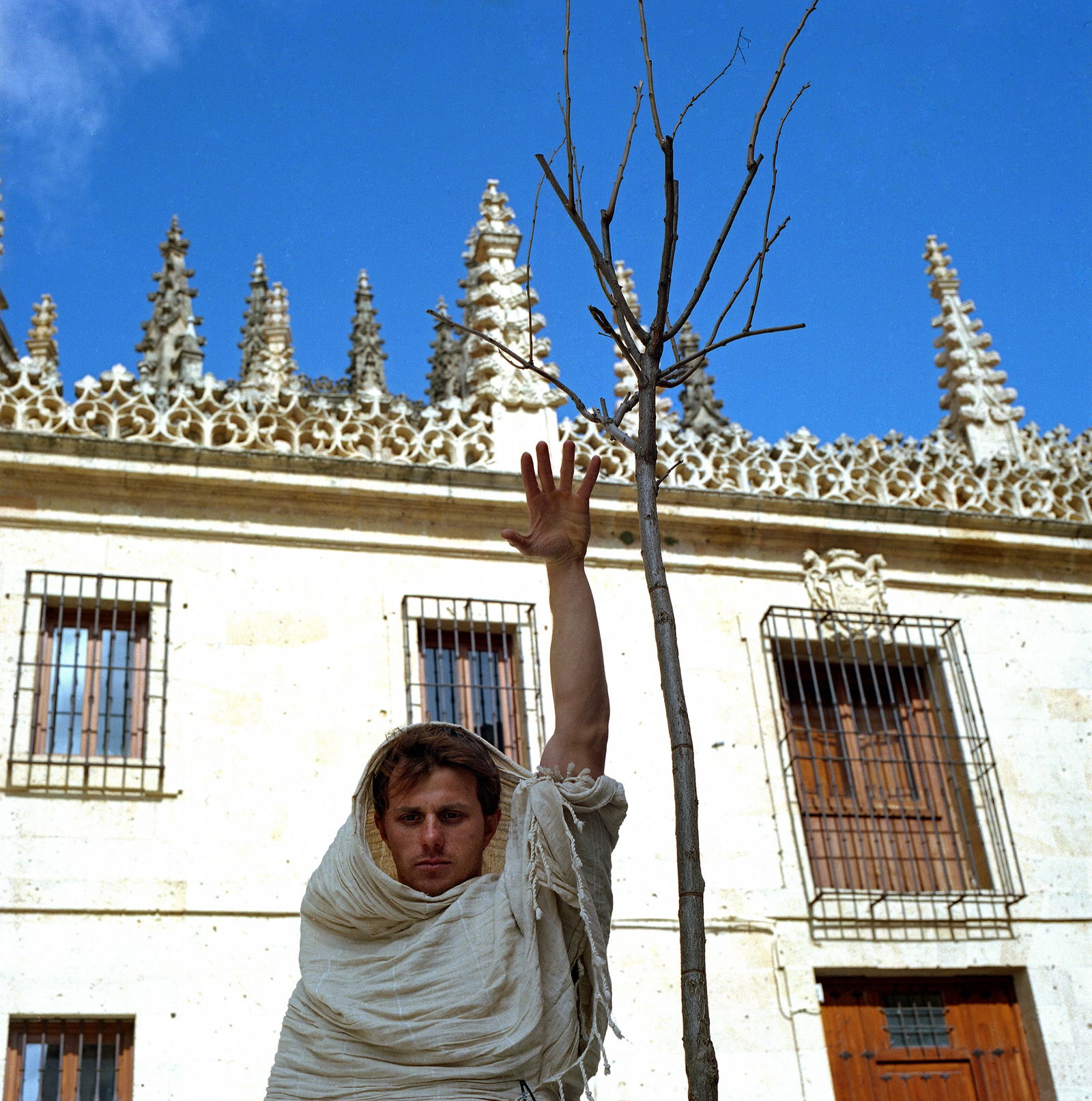 Segovia Spain, Hasselblad Analogue Photography Print 24 x 24 inches, Cuban Artist Conrado Maleta: Tittle: The Enforcement Of The Logos, Segovia Spain 2009. Color Medium Format Analogue Photo Prints. Neo Baroque Visual Poetry. Contemporary Conceptual Cuban Art, Arte Cubano Contemporaneo. Vintage Ha