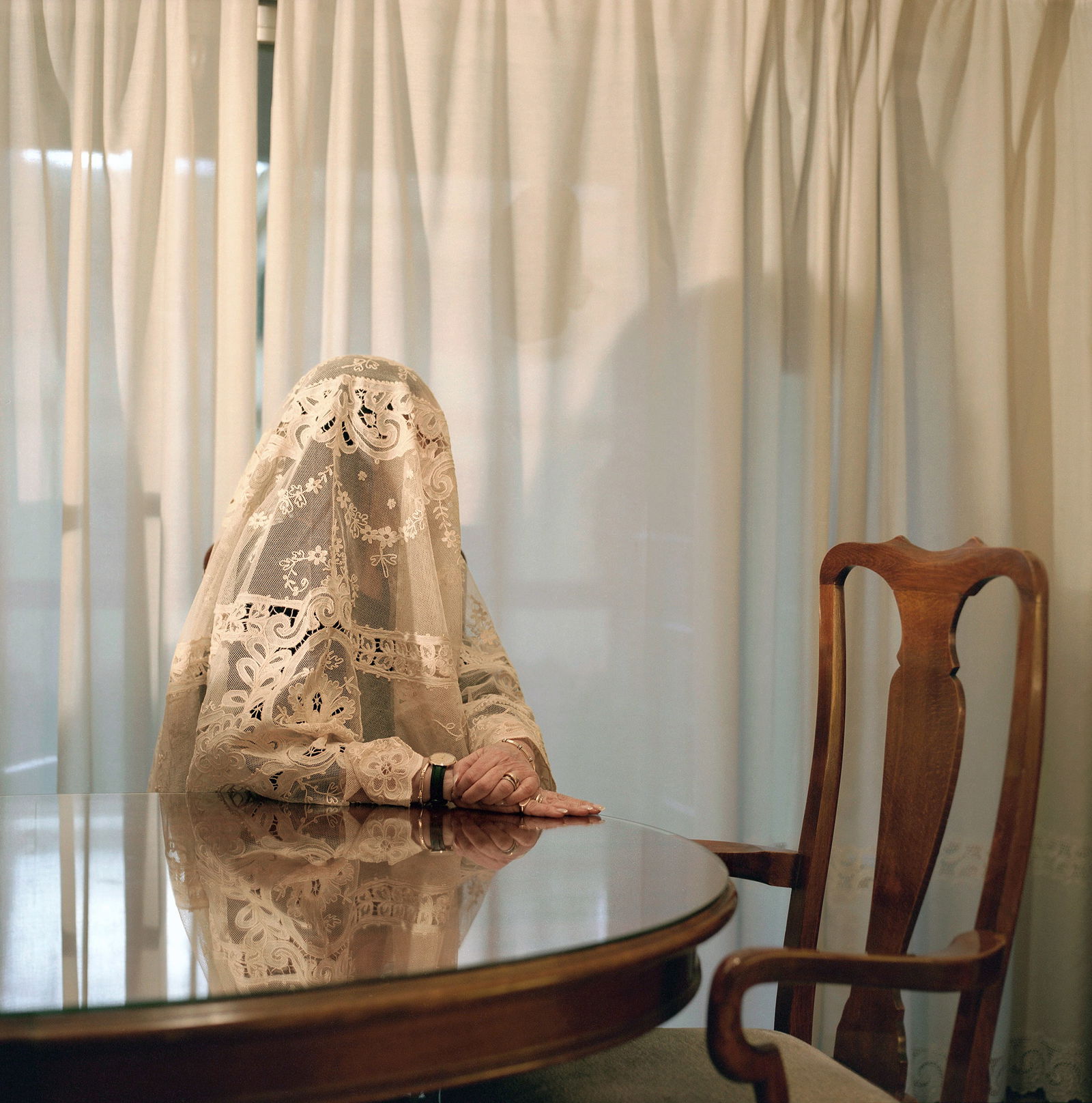 Madrid Spain, Hasselblad Photo Print 24 x 24 inches, Signed, Israeli Contemporary Artist Naama Sarid: Title: From Three Or Four Memories Just The Face Of A One Man Always Appear. Yehuda Amijahi. Madrid, Spain 2013. Hasselblad camera, 160iso Color Film. Color Medium Format Analogue Photography, Israeli