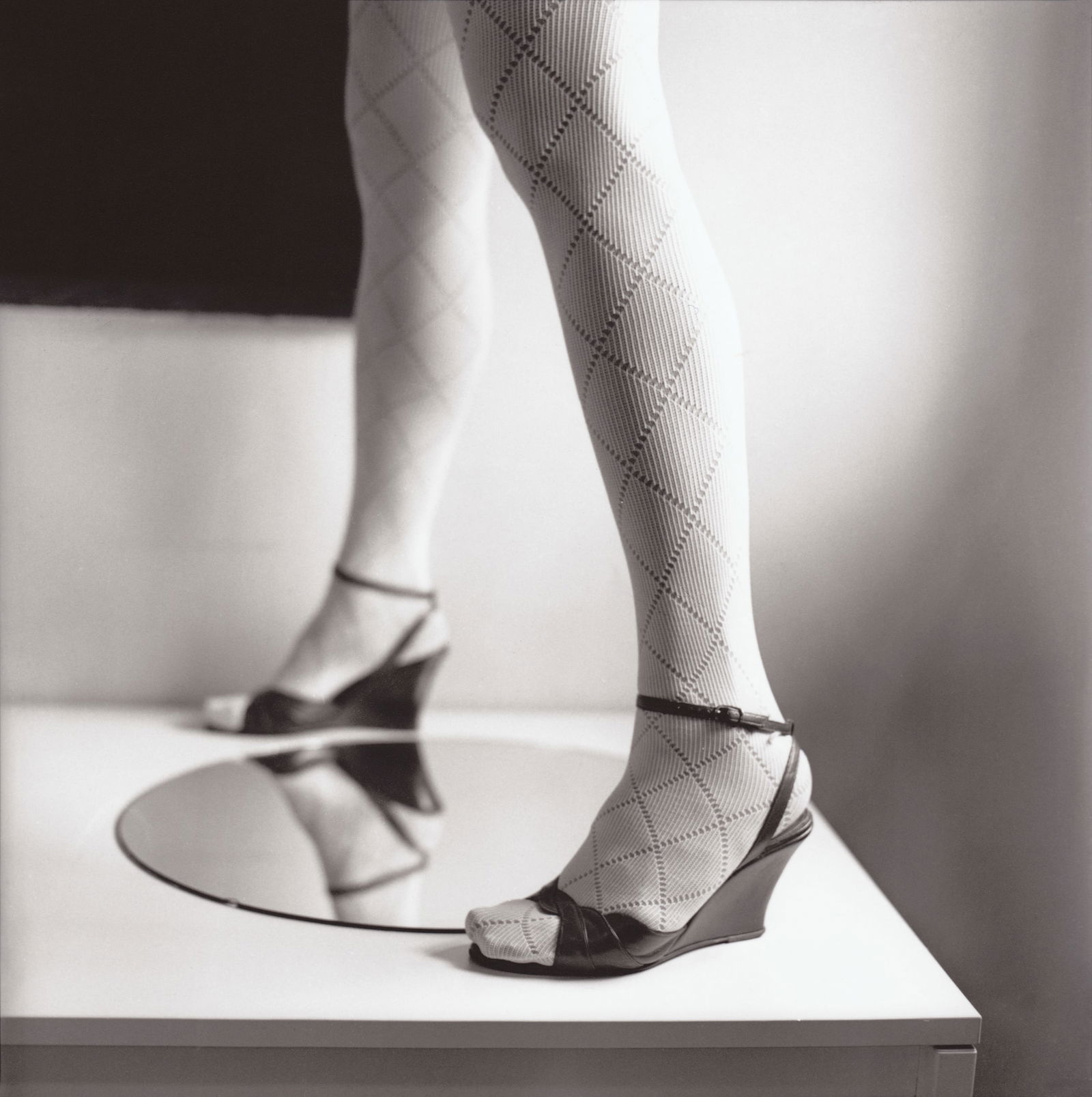 Madrid Spain, Hasselblad Photo Print 24 x 24 in, Signed, Israeli Contemporary Artist Naama Sarid: Title: Alice In The I've-already-seen-seen-it land. Madrid, Spain 2011. Hasselblad camera, black and white 400iso Film. B&W Medium Format Analogue Photography, Brazilian Female Model, Spanish Visual P