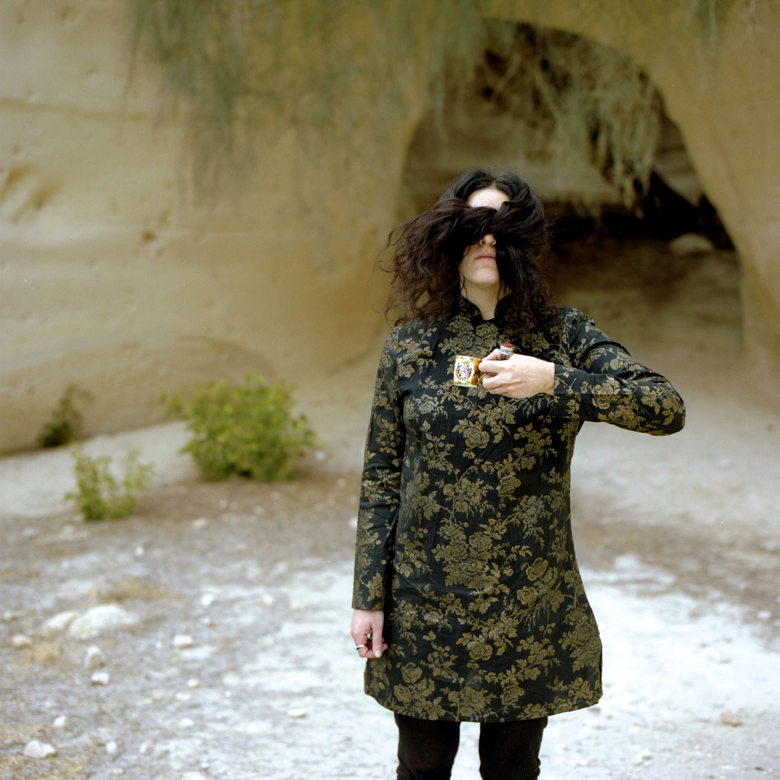 Beit Guvrin, Tel Maresha, Hasselblad Film Photography Print 24 x 24 in, Cuban Artist Conrado Maleta: Title: The Making Of A Day, Beit Guvrin Maresha, Israel, 2010. Color Medium Format Analogue Photography, Historical Archaeological Sites, Mediterranean Landscape And Nature, Middle East Visual Poetry.