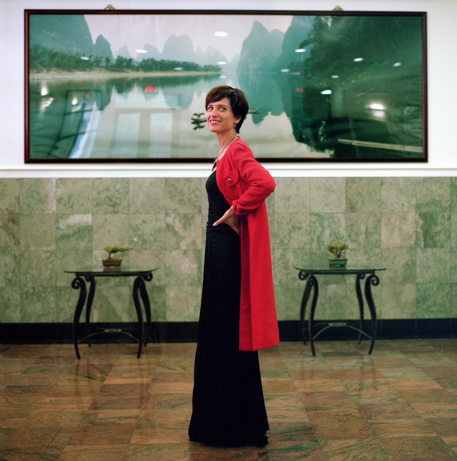 Manhattan NY, Hasselblad Photo Print 24 x 24 inches, Signed, Israeli Contemporary Artist Naama Sarid: Title: You are a Superstar. Manhattan, NYC, 2014. Hasselblad camera, Color Film. Color Medium Format Analogue Photography, American Female Model, American Visual Poetry, Contemporary Conceptual Israel