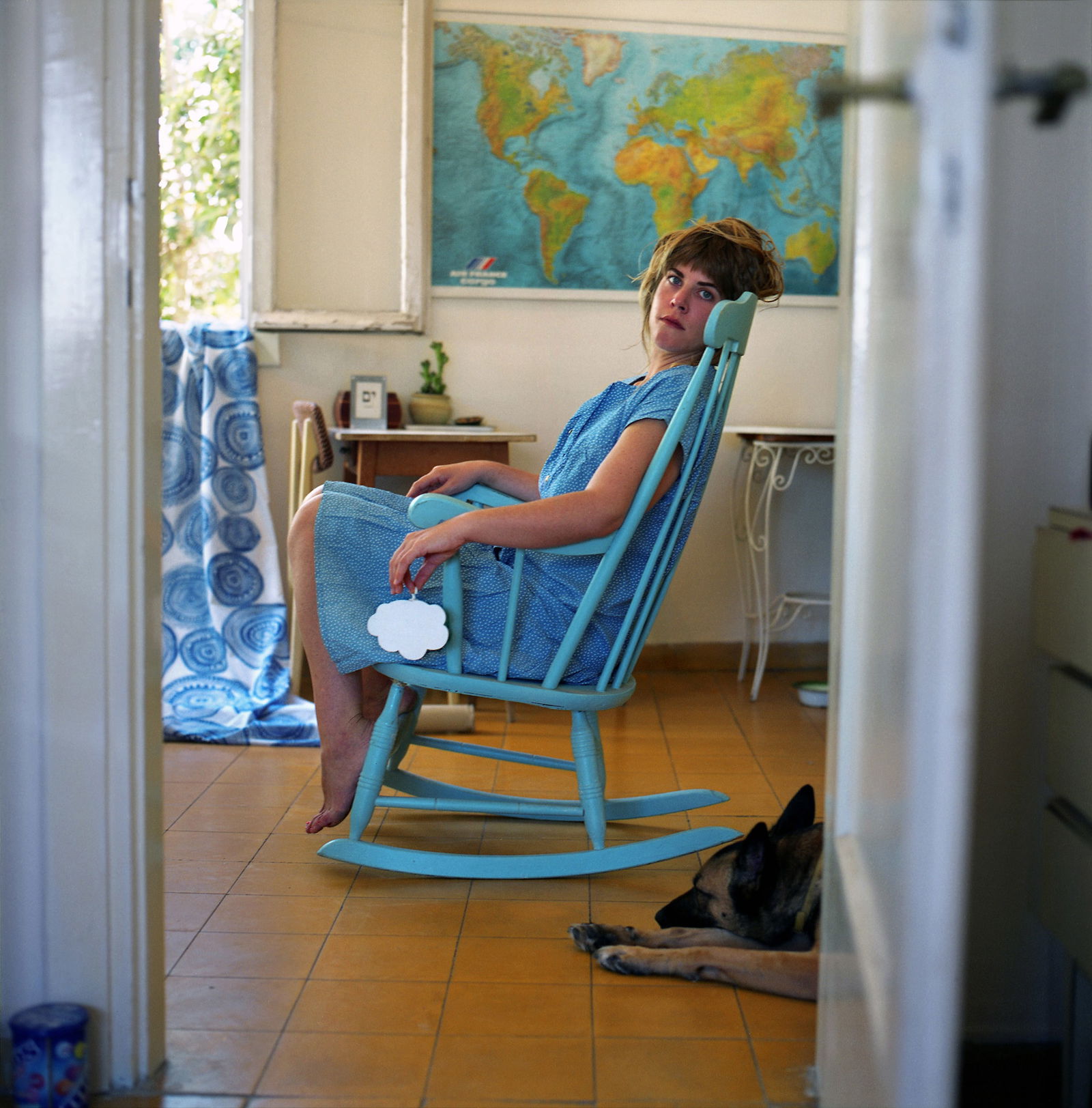 Tel Aviv, Hasselblad Photo Print 24 x 24 inches, Signed, Israeli Contemporary Artist Naama Sarid: Title: A Big And Salty Sea Is Coming Toward Us, Stuttering With Sweet And Heavy Drops. Yehuda Amihai. Tel Aviv, Israel 2012. Hasselblad camera, 100iso Color Film. Color Medium Format Analogue Photogra