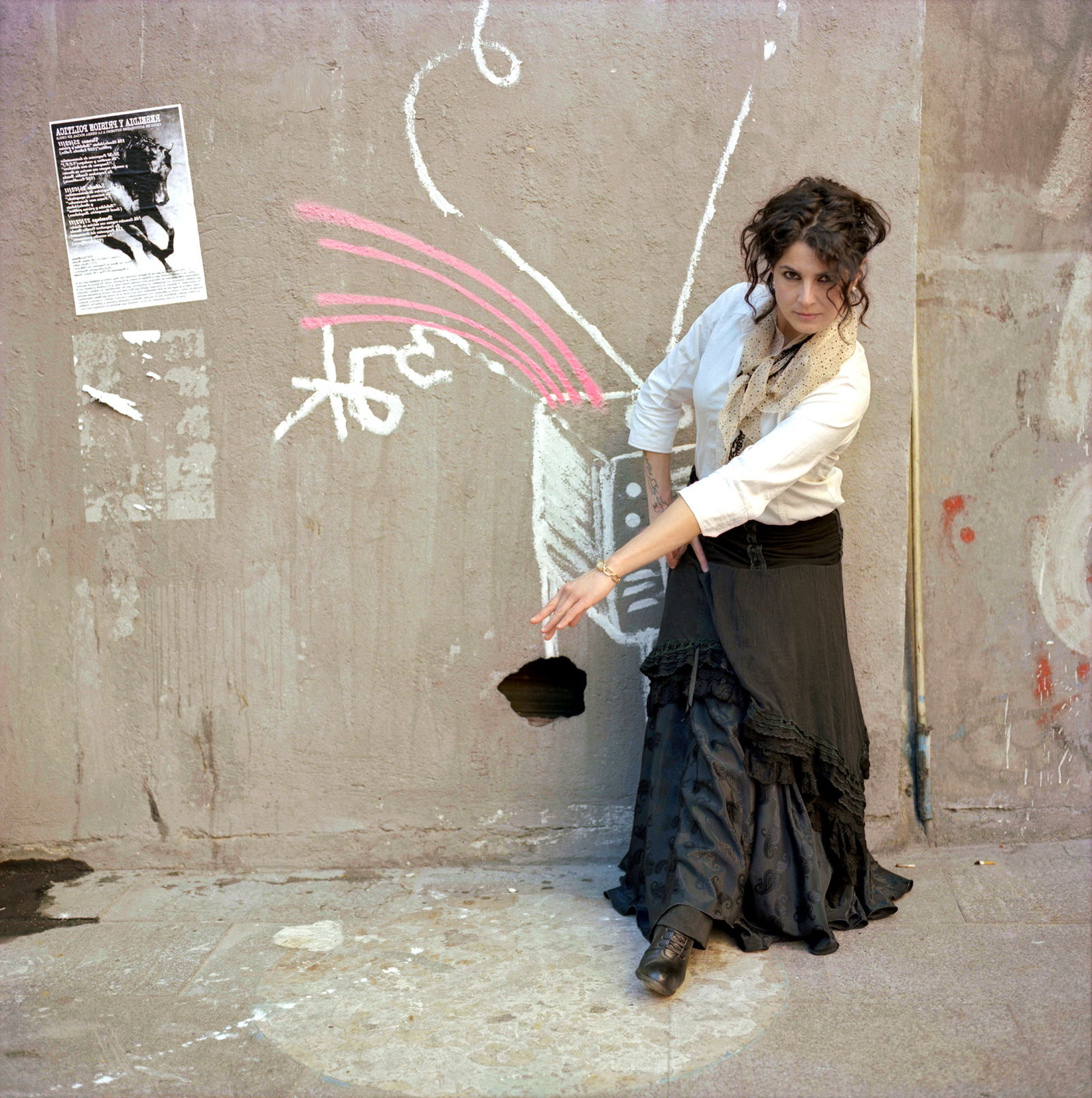 Madrid Spain, Hasselblad Photo Print 24 x 24 in, Signed, Israeli Contemporary Artist Naama Sarid: Title: Mi corazon se cubrio de suenos. My Heart Is Fully Covered With Dreams. Madrid, Spain 2011. Hasselblad camera, 160iso Color Film. Color Medium Format Analogue Photography, Spanish Female Model,