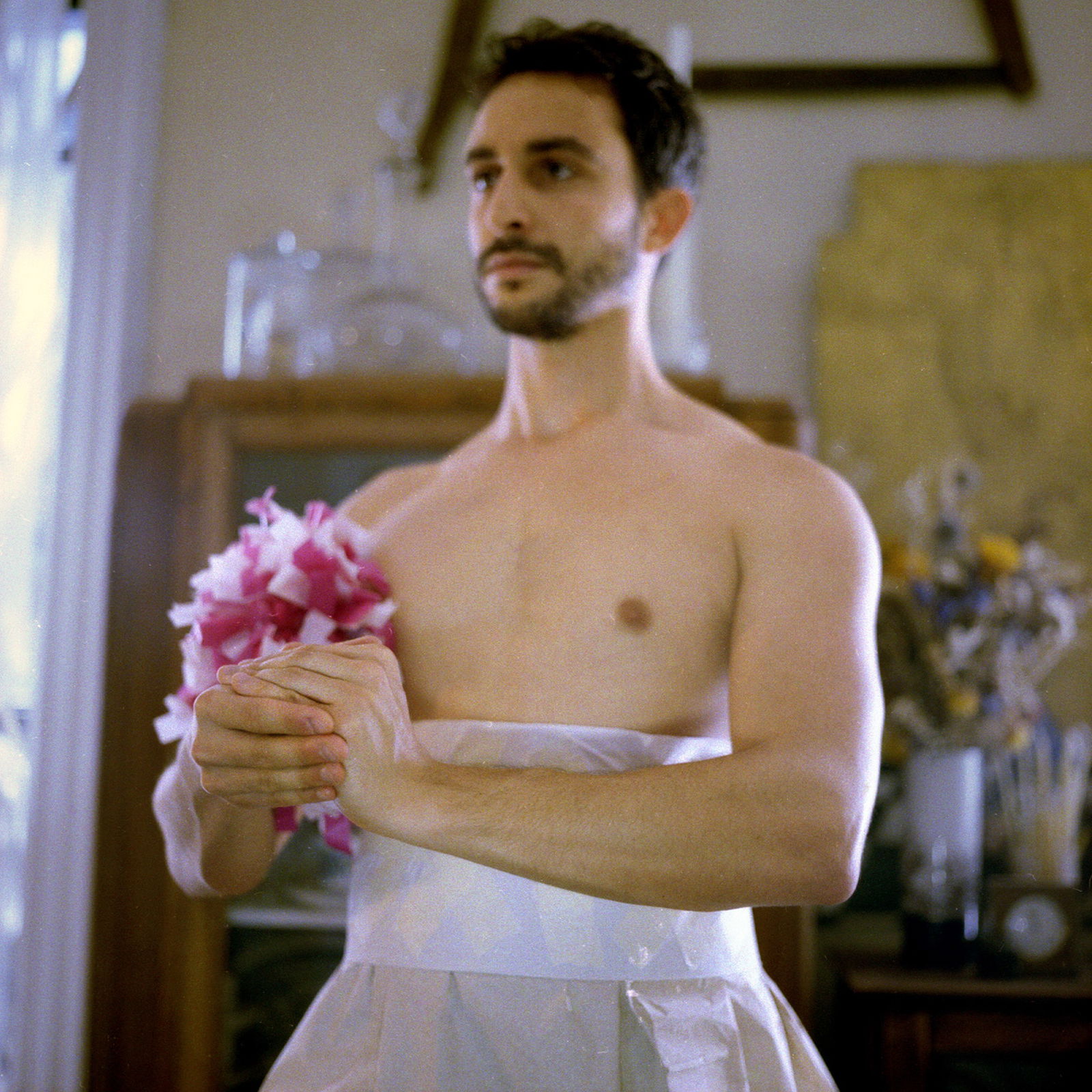 New York City, Hasselblad Analogue Photography Print 24 x 24 inches, Cuban Artist Conrado Maleta: Tittle: Presentation Of The Scribes Before Ur Ningirsu Of Lagash. New York 2015. Color Medium Format Analogue Photo Prints. Contemporary Conceptual Cuban Art, Arte Cubano Contemporaneo. Vintage Hassel