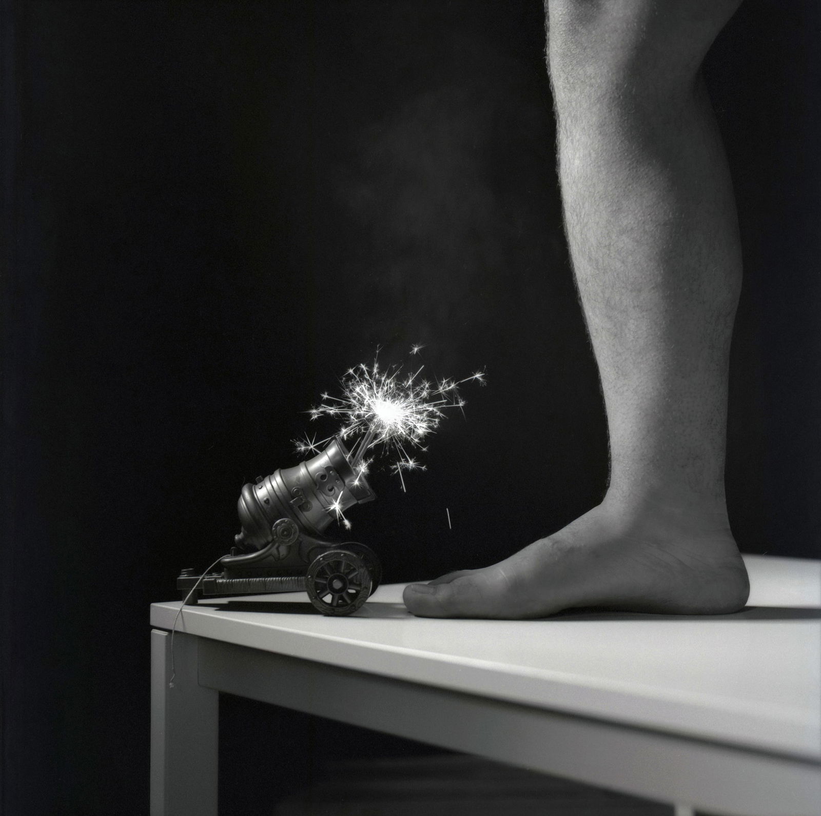 Madrid Spain, Hasselblad Photo Print 24 x 24 in, Signed, Israeli Contemporary Artist Naama Sarid: Title: My eye is oriented only in one direction, like an old heavy canyon, fixed in its place (Yehuda Amijai). Madrid, Spain 2011. Hasselblad camera, 400iso black and white Film. B&W Medium Format Ana