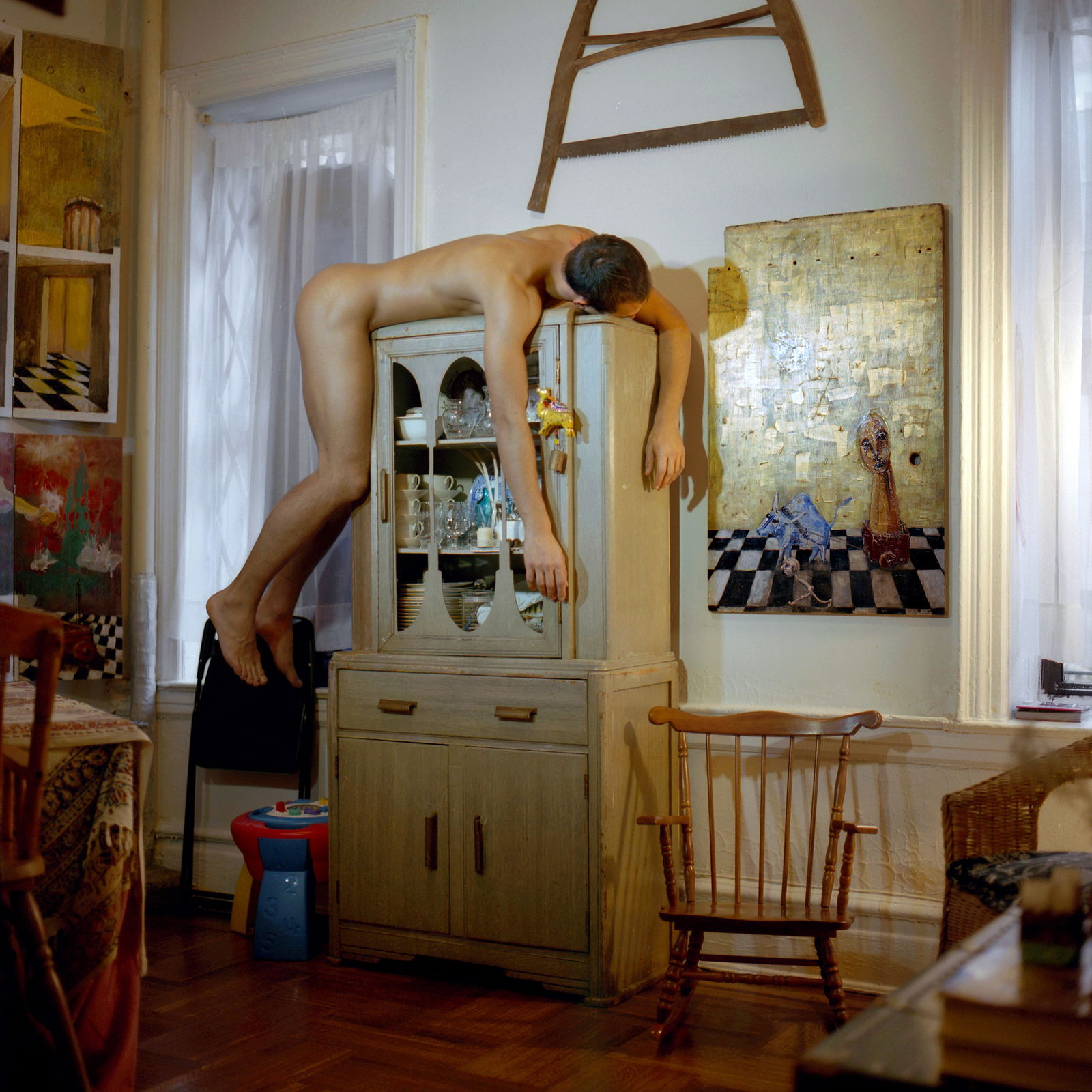 Brooklyn NYC, Hasselblad Analogue Photography Print 24 x 24 in, Cuban Artist Conrado Maleta: Title: My Beloved Is A Relic For Holy Worshiping, So Beautiful And So Worthless. Brooklyn NYC, 2017. Color Medium Format Analogue Photography, Middle East Visual Poetry. Contemporary Conceptual Cuban