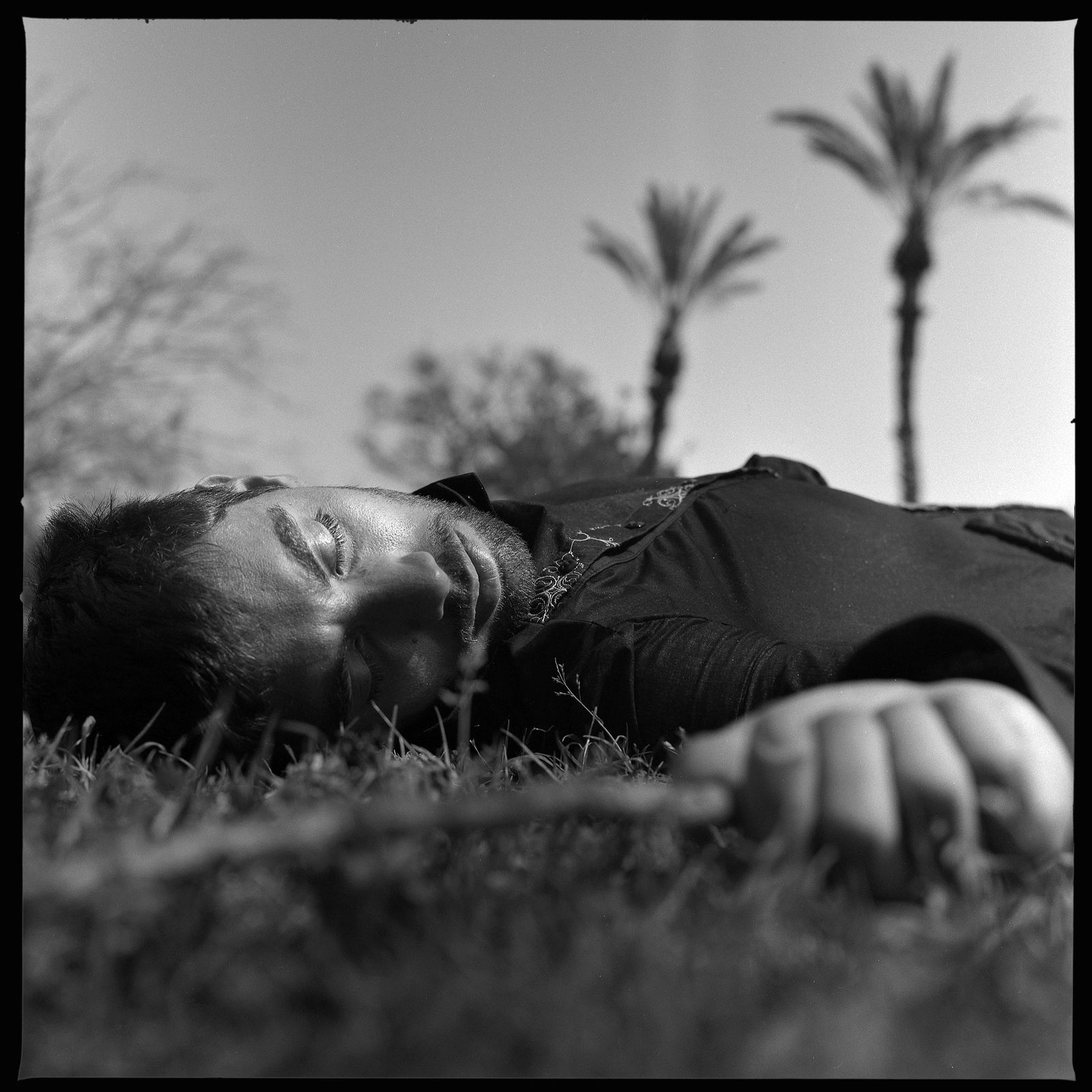 Kikar Levana, Tel Aviv 2012, Hasselblad Photography Print 24 x 24 in, Cuban Artist Conrado Maleta: Title: Rituals I, Kikar Levana, Tel Aviv, Israel 2012. Black And White Medium Format Analogue Photography, Surrealism Visual Poetry. Contemporary Conceptual Cuban Art, Arte Cubano Contemporaneo. Vinta