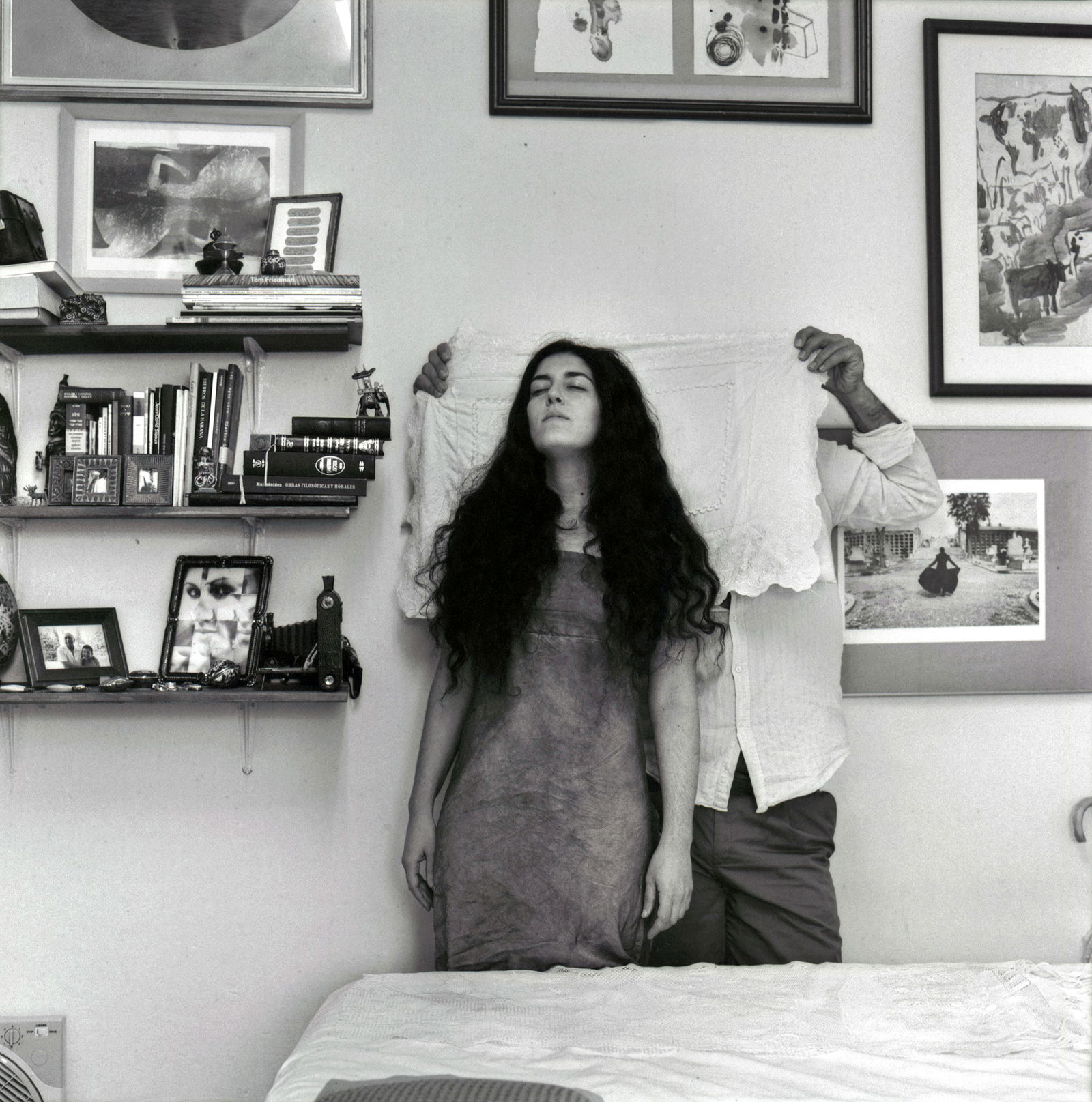 Jerusalem, Hasselblad Photo Print 24 x 24 in, Signed, Israeli Contemporary Artist Naama Sarid: Title: Amor es amar desde la raiz negra (Dulce Maria Loynaz, Cuban Writer, Premio Cervantes De Literatura). Tel Aviv, Israel 2012. Hasselblad camera, Black and white Film. B&W Medium Format Analogue P