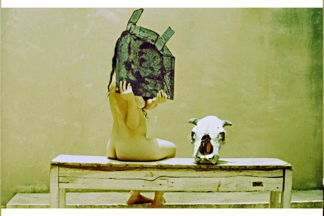 Ein Hod, Israel, 35mm Analogue Pentax Asahi Photography Art Print 24 x 16 in, Conrado Maleta, Cuba: Tittle: A Woman Who Talks To Herself. Ein Hod Village Har HaKarmel Israel, Analogue Expired Color 35 mm Kodak Film. Contemporary Cuban Art, Arte Cubano Contemporaneo En La Diaspora. Limited Edition Si