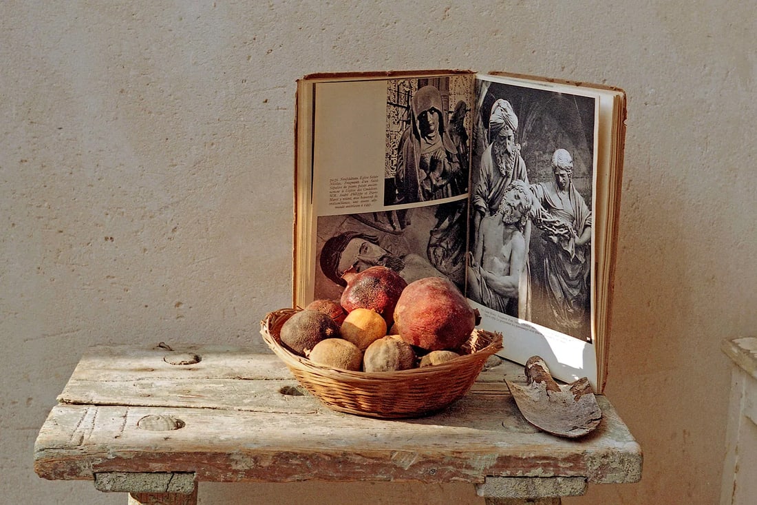 Ein Hod, Haifa, 35mm Analogue Pentax Asahi Photography Art Print 24 x 16 in, Conrado Maleta, Cuba: Title: The Mathematics Of Absurd IV, 2010. Ein Hod Village Har HaKarmel Israel, Analogue Expired Color 35 mm Kodak Film. Still Life Bodegon Contemporary Cuban Art, Arte Cubano Contemporaneo En La Dias