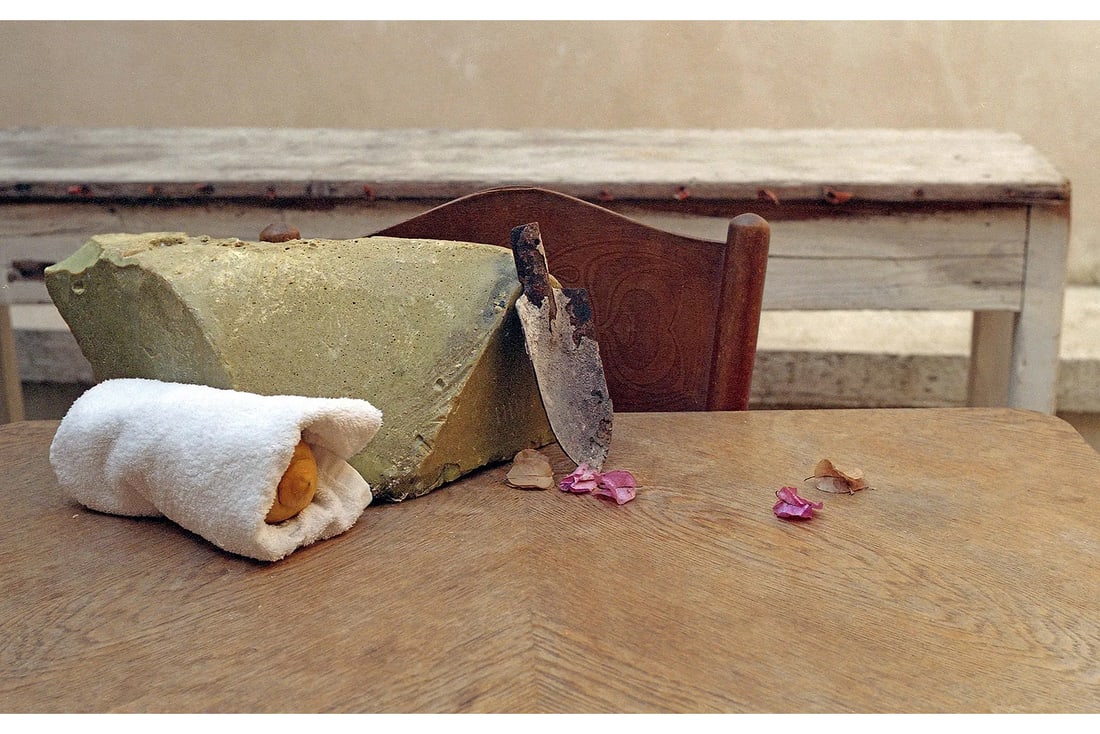 Ein Hod, Haifa, 35mm Analogue Pentax Asahi Photography Art Print 24 x 16 in, Conrado Maleta, Cuba: Title: The Mathematics Of Absurd III, 2010. Ein Hod Village Har HaKarmel Israel, Analogue Expired Color 35 mm Kodak Film. Still Life Bodegon Contemporary Cuban Art, Arte Cubano Contemporaneo En La Dia