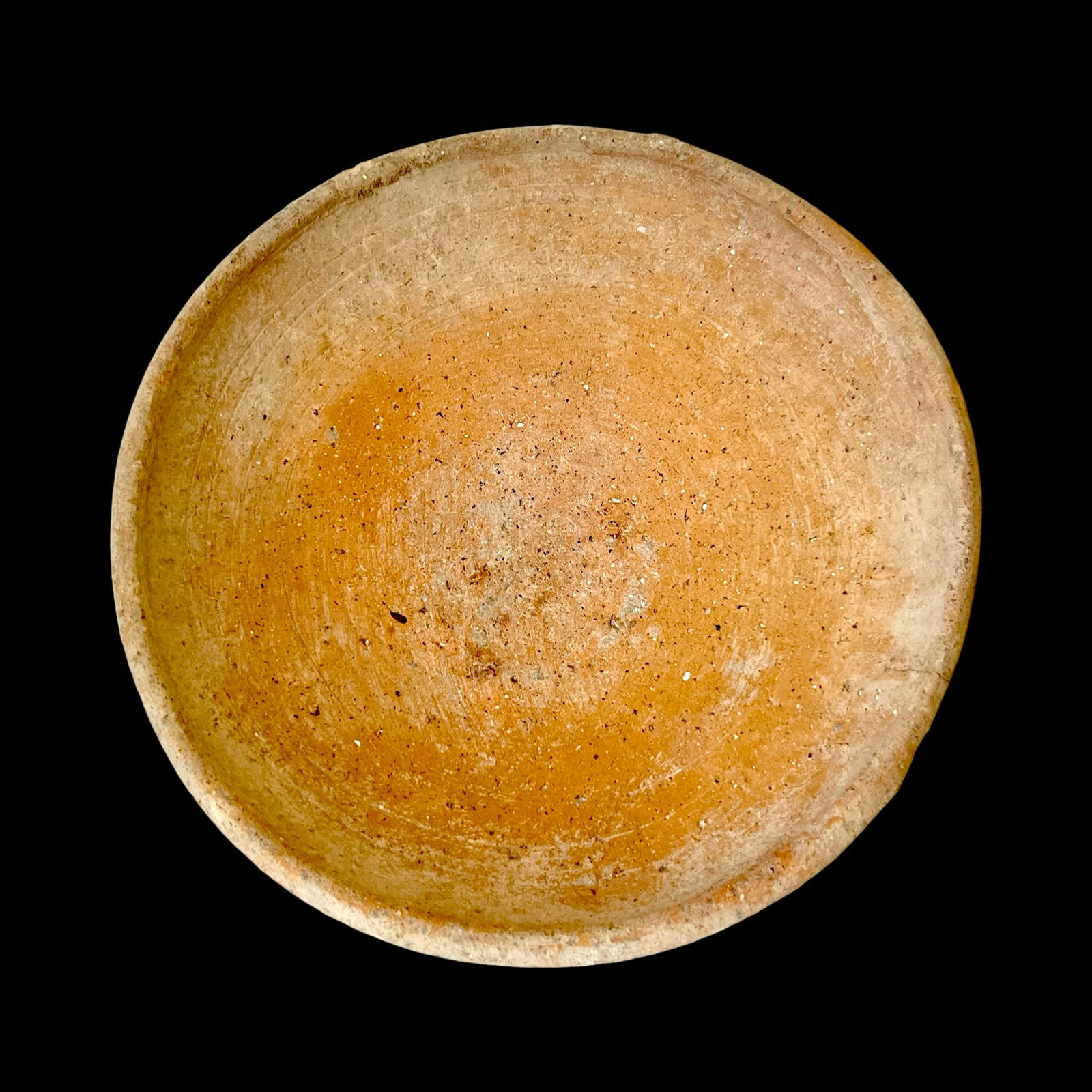 Ancient Holy Land Bronze Age Pottery Platter, Ca 2500 BCE Terracotta. Antiquities And Collectibles: Ancient Holy Land Bronze Age Pottery Platter circa 2500 BCE. with gently flaring sides and a short pad foot, Levant/Palestine, Bronze Age, Size: 26 cm x 8 cm, Provenance: ex-private NJ collection. //