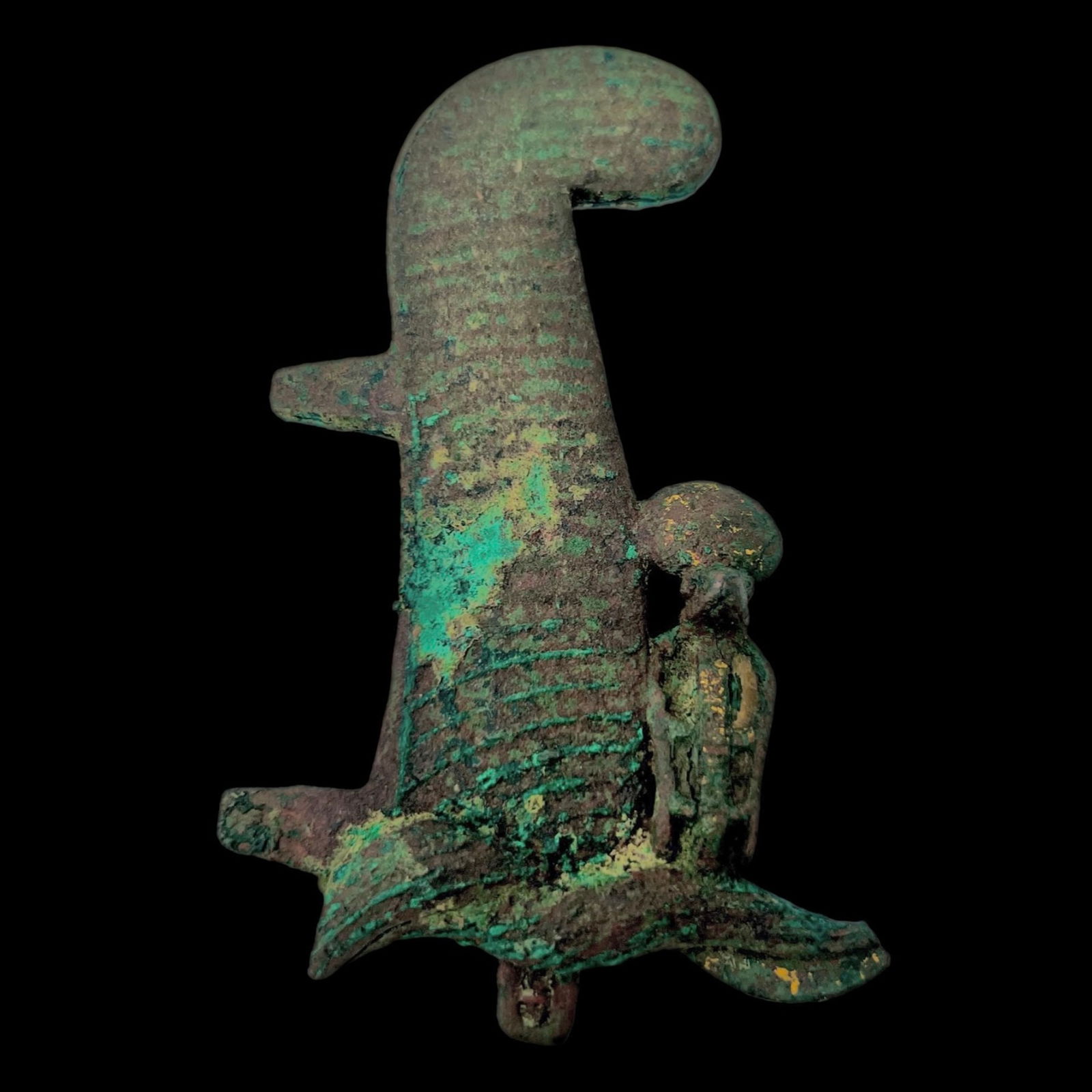 Large Ancient Egyptian Bronze Atef Crown Feather. H 5 inches. Antiquities And Collectibles, History (1 of 3)