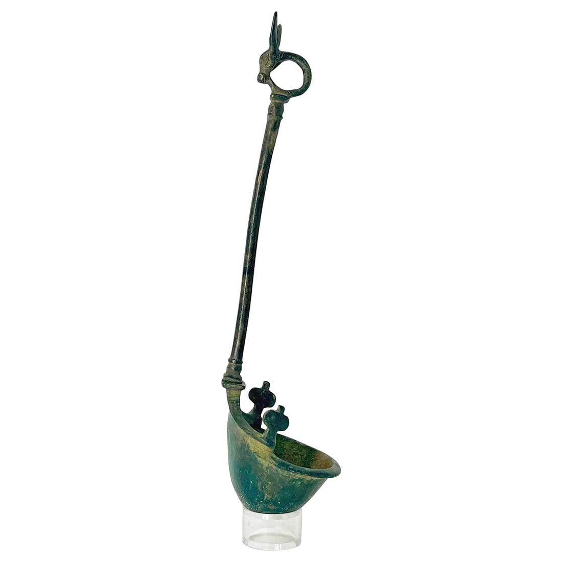 Ancient Roman Bronze Ladle With Panther Handle, ca 1st C AD. Antiquities And Collectibles, History (1 of 5)