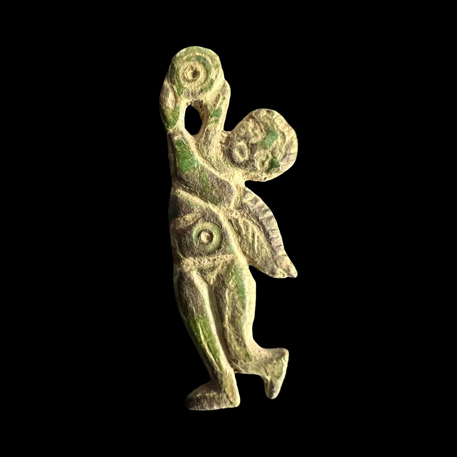 Ancient Roman Bronze Winged Figure, 1st Century AD Statuette. Antiquities And Collectibles, History (1 of 3)