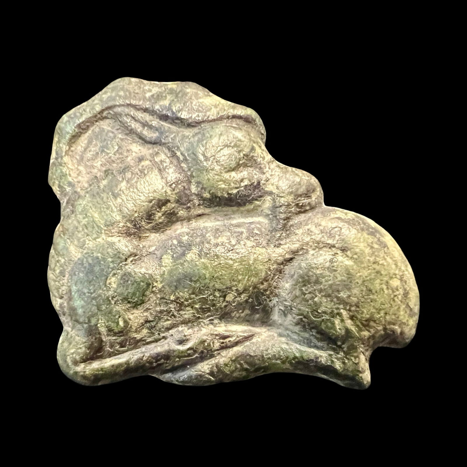 Rare Scythian Bronze Applique Belt Buckle, Ca 5th Century BCE. Antiquities And Collectibles, History: Ancient Scythian Bronze Applique buckle, Dated as last half of first millennium BCE, 5th Century BC Approximate. Unusual bronze attachment in the form of an animal, Size: 4.5 cm Ex private FL collecti