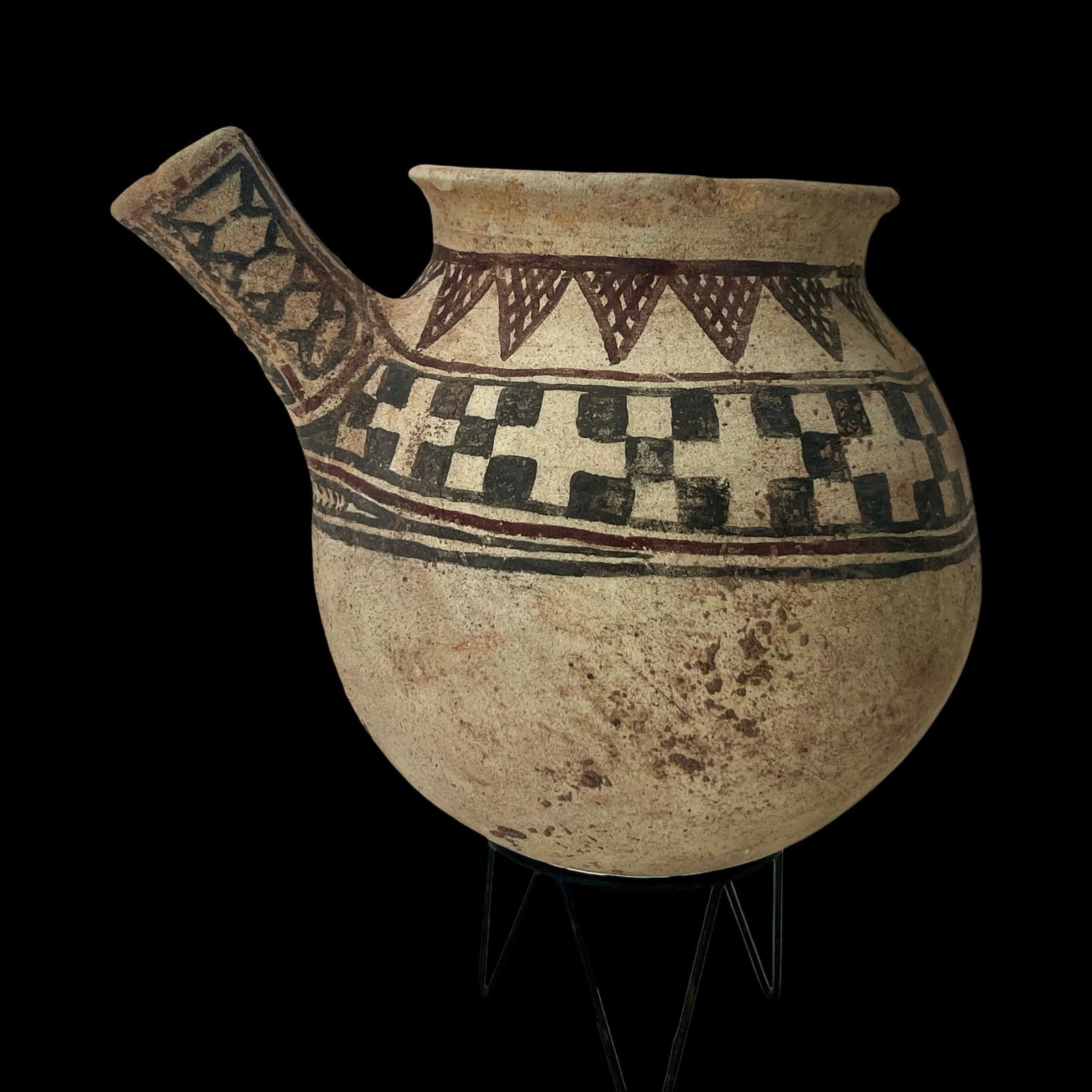 Ancient Holy Land Decorated Spouted Pottery . (1 of 5)