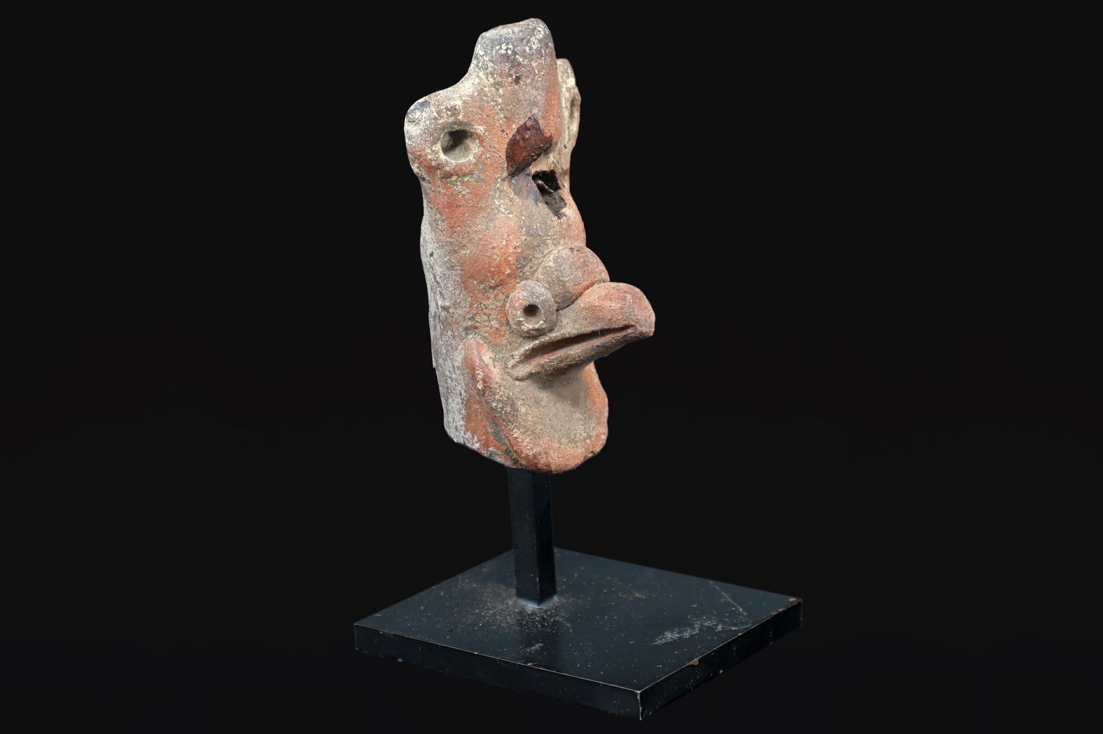 Maya Bird Head Whistle, PreColumbian Ceramic Figurine, Mayan Late Post Classic Period 1300 AD (1 of 4)
