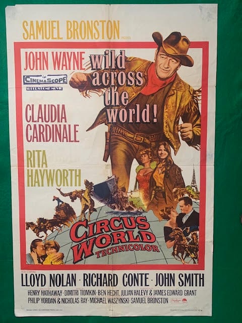 CIRCUS WORLD. ORIGINAL U.S.A. ONE SHEET MOVIE POSTER (1 of 1)