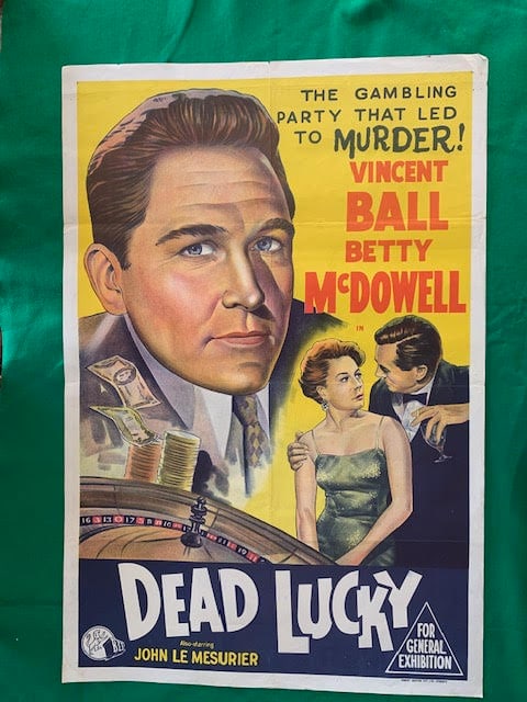 DEAD LUCKY. AUSTRALIAN ONE SHEET MOVIE POSTER (1 of 1)