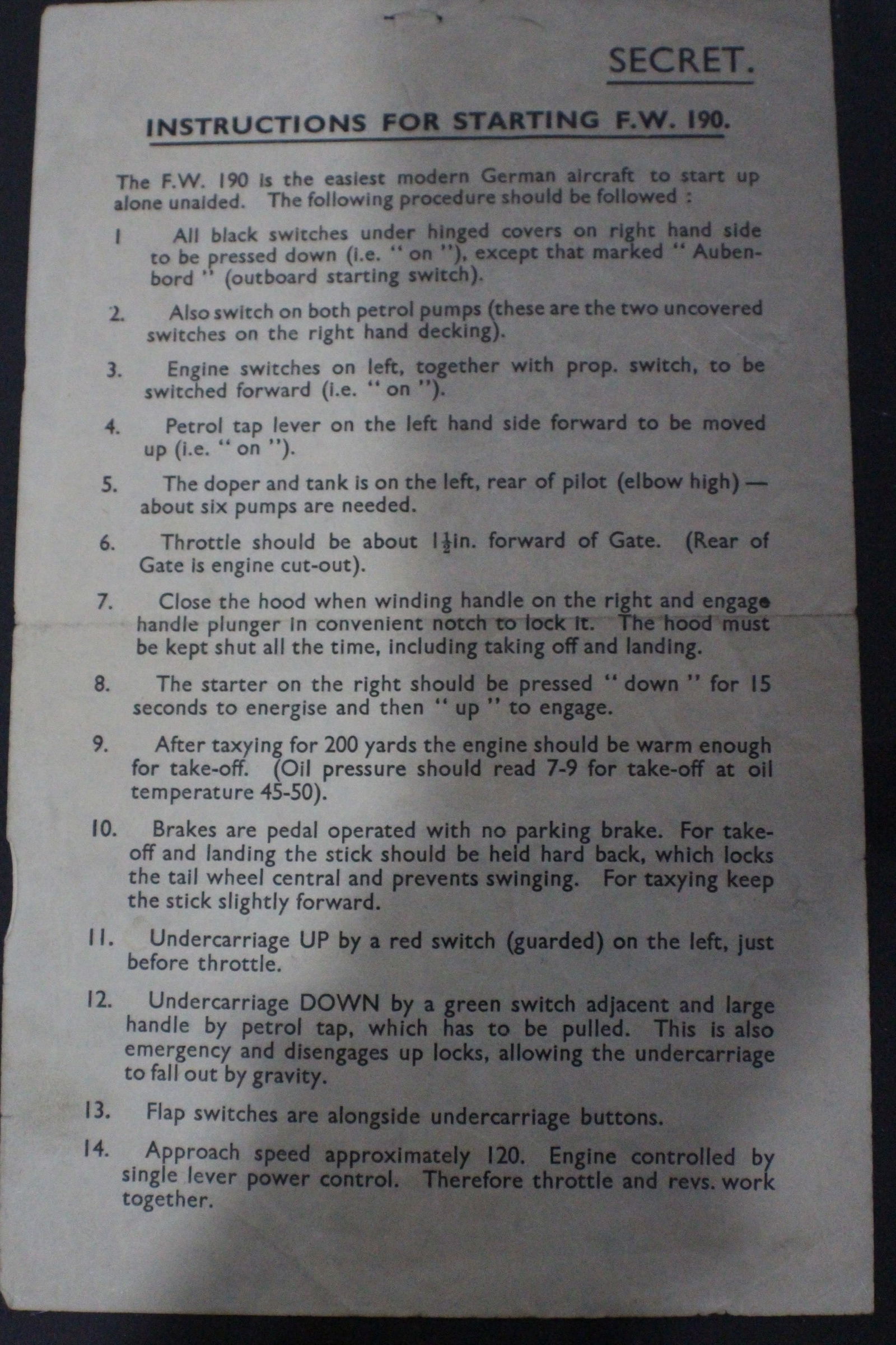 Rare secret WW2 German aircraft flying instructions (1 of 1)