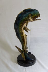 Bronze Hand Painted Marlin