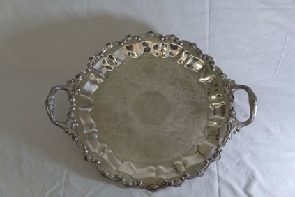 Silver plated serving dish