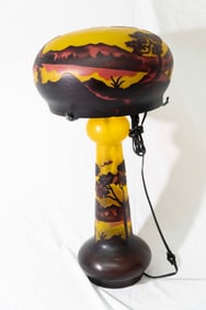 Galle Style vintage cameo lamp