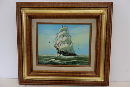 Original Oil painting of sailboat