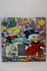 Jozza mixed media original " Extremely Rich"