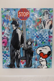 Jozza mixed media original "Never stop believe"