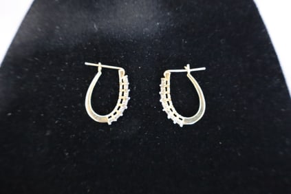 Diamond Hoop Earings