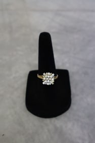 Synthetic Stone Ring 18 K